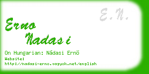 erno nadasi business card